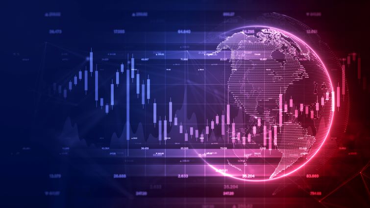 Navigating Career Development in a Globalized Job Market - a globe of earth with job data over top of it.